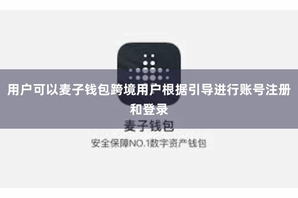 用户可以麦子钱包跨境用户根据引导进行账号注册和登录