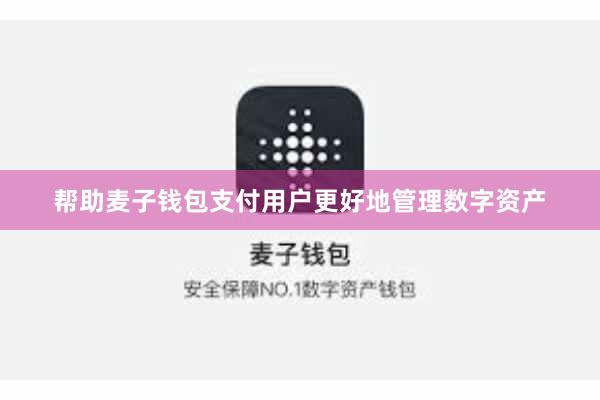 帮助麦子钱包支付用户更好地管理数字资产